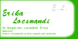 erika locsmandi business card