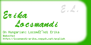 erika locsmandi business card